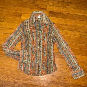 Lucky Brand Multicolor Paisley Men's Shirt
